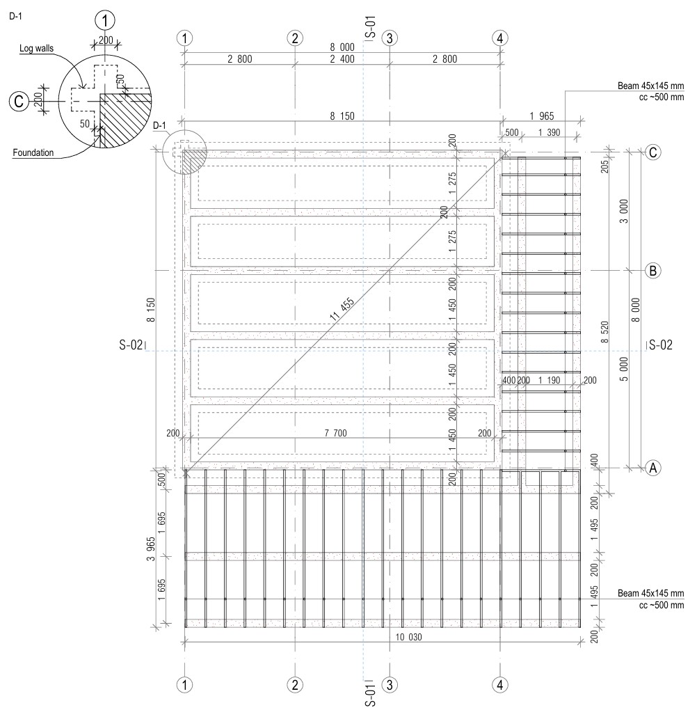 Rundstammhaus Trier 800 x 800 cm – Bild 9
