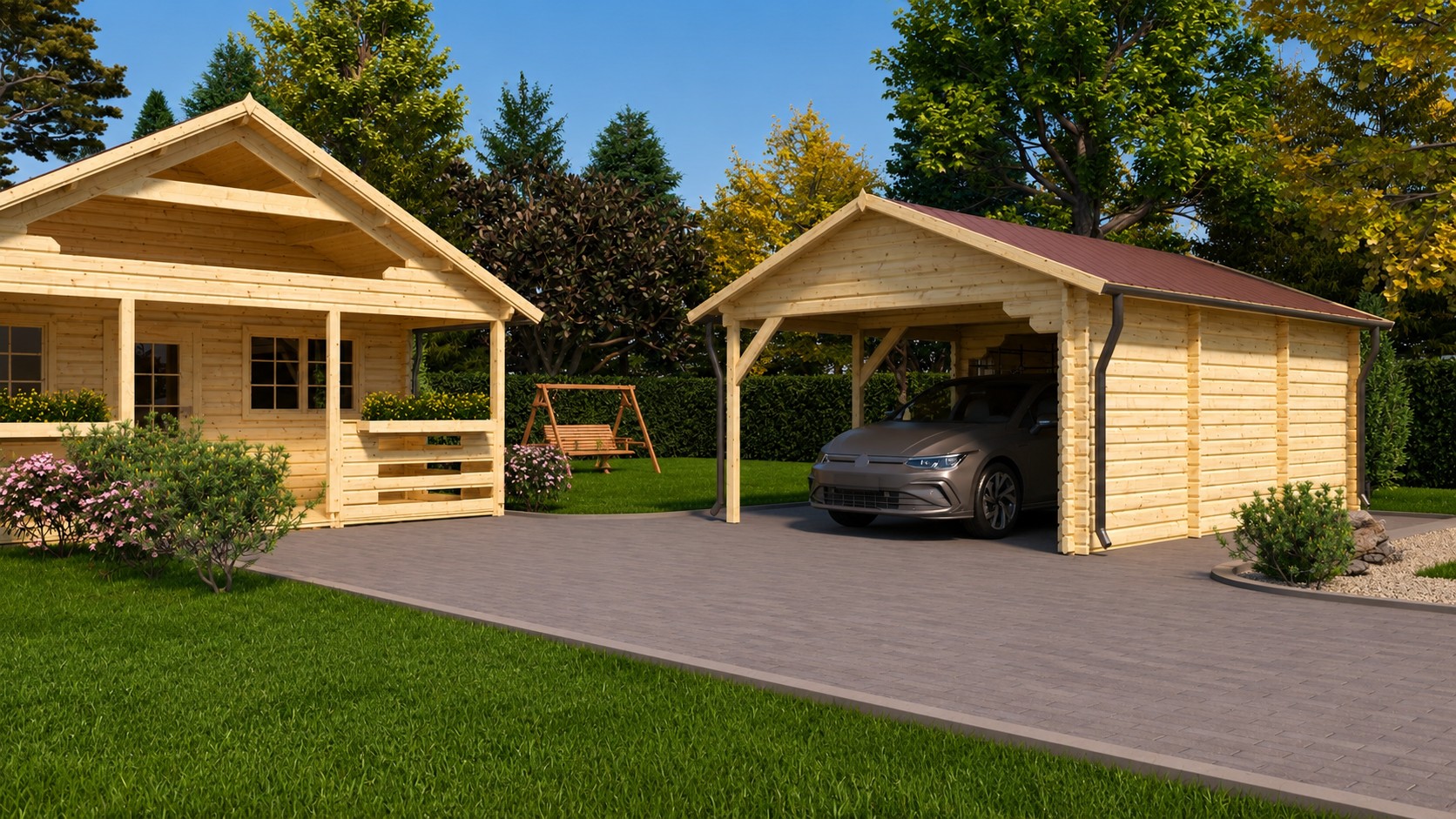 Carport Lauda 4x6 m – Bild 2