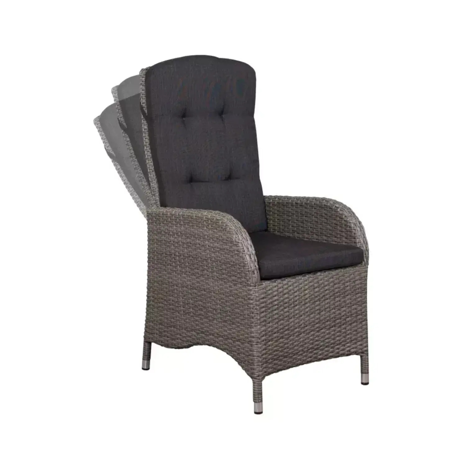 2er Set Relaxsessel Juan Dining 8 mm smokey grey