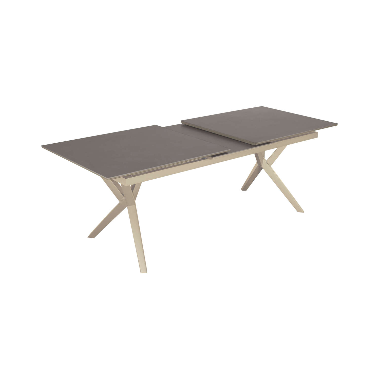 Temple Auszieht. 160/210 x 90 cm light grey/ivory