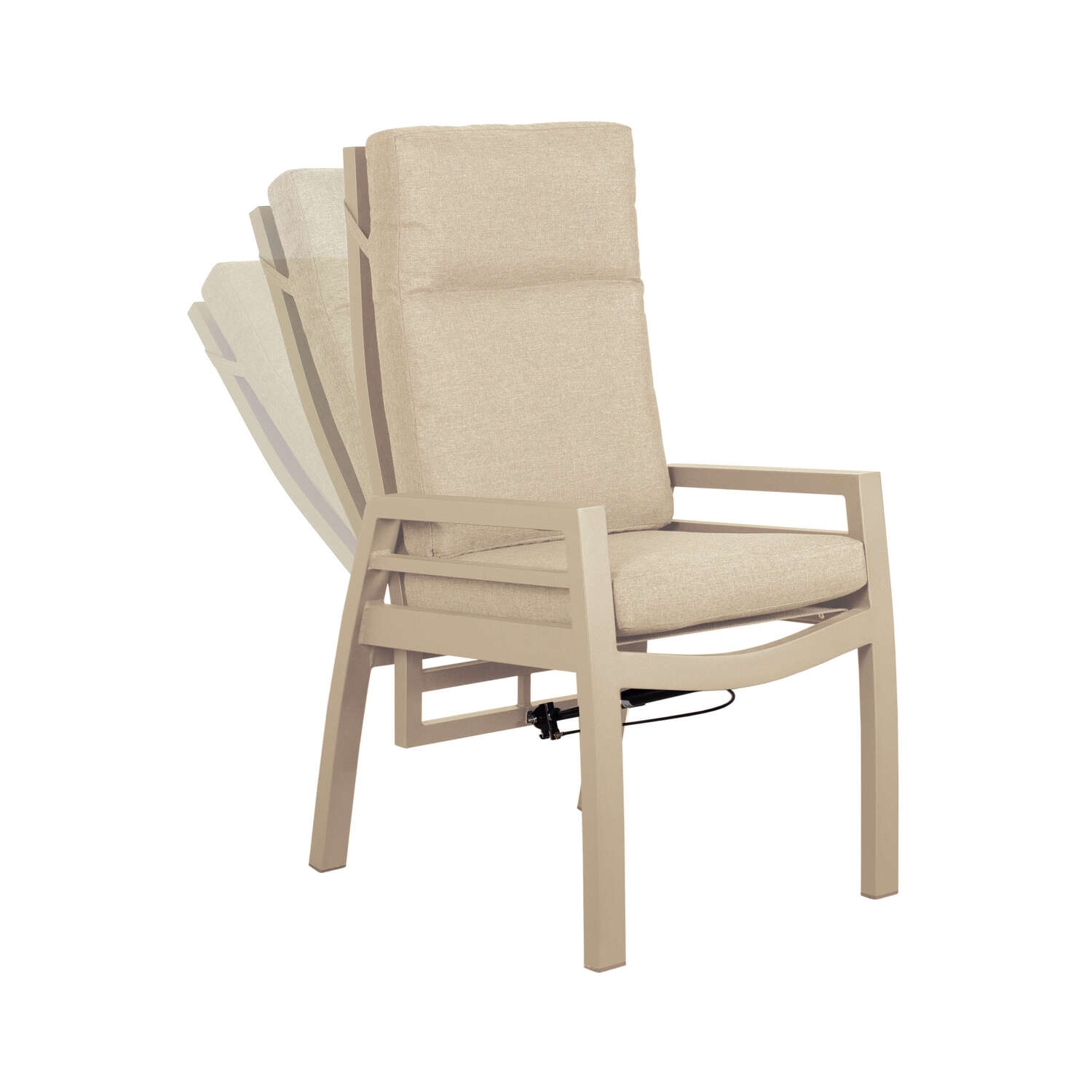 2er Set Montana Dining Relaxsessel Aluminium / Textilene Ivory