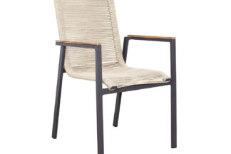 2er Set Montana Diningstapelsessel Rope Ivory