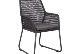 2er Set Adora Diningsessel Rope black