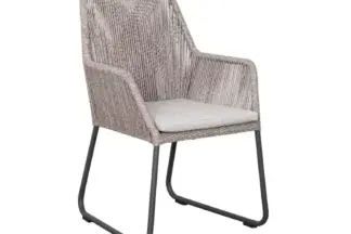 2er Set Adora Diningsessel PE twisted white coral