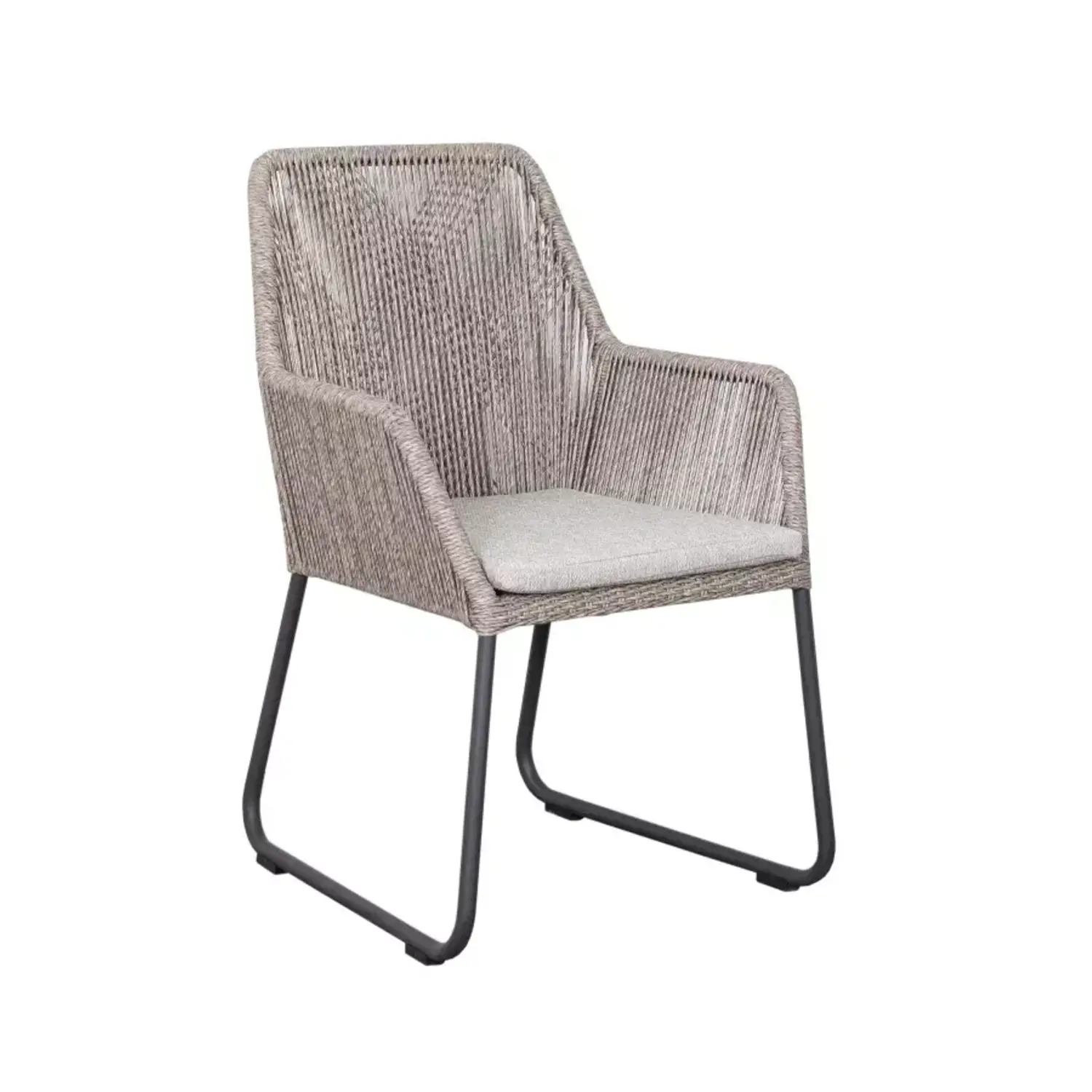 2er Set Adora Diningsessel PE twisted white coral