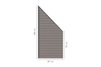 Sichtschutz-Füllung Schrägelement terragrau 90x186/90 cm