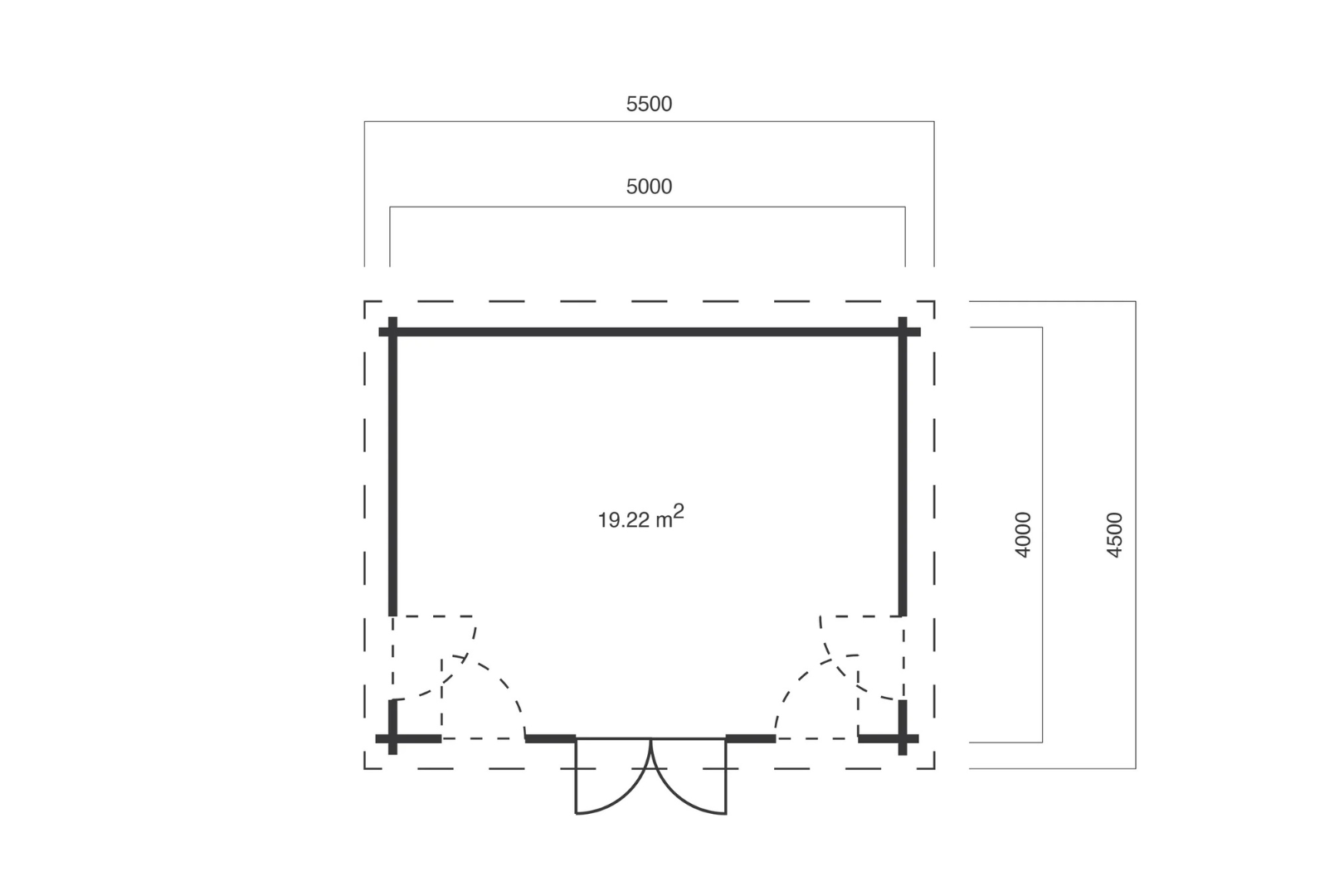 Gartenhaus Tresco 400 x 500 cm – Bild 7