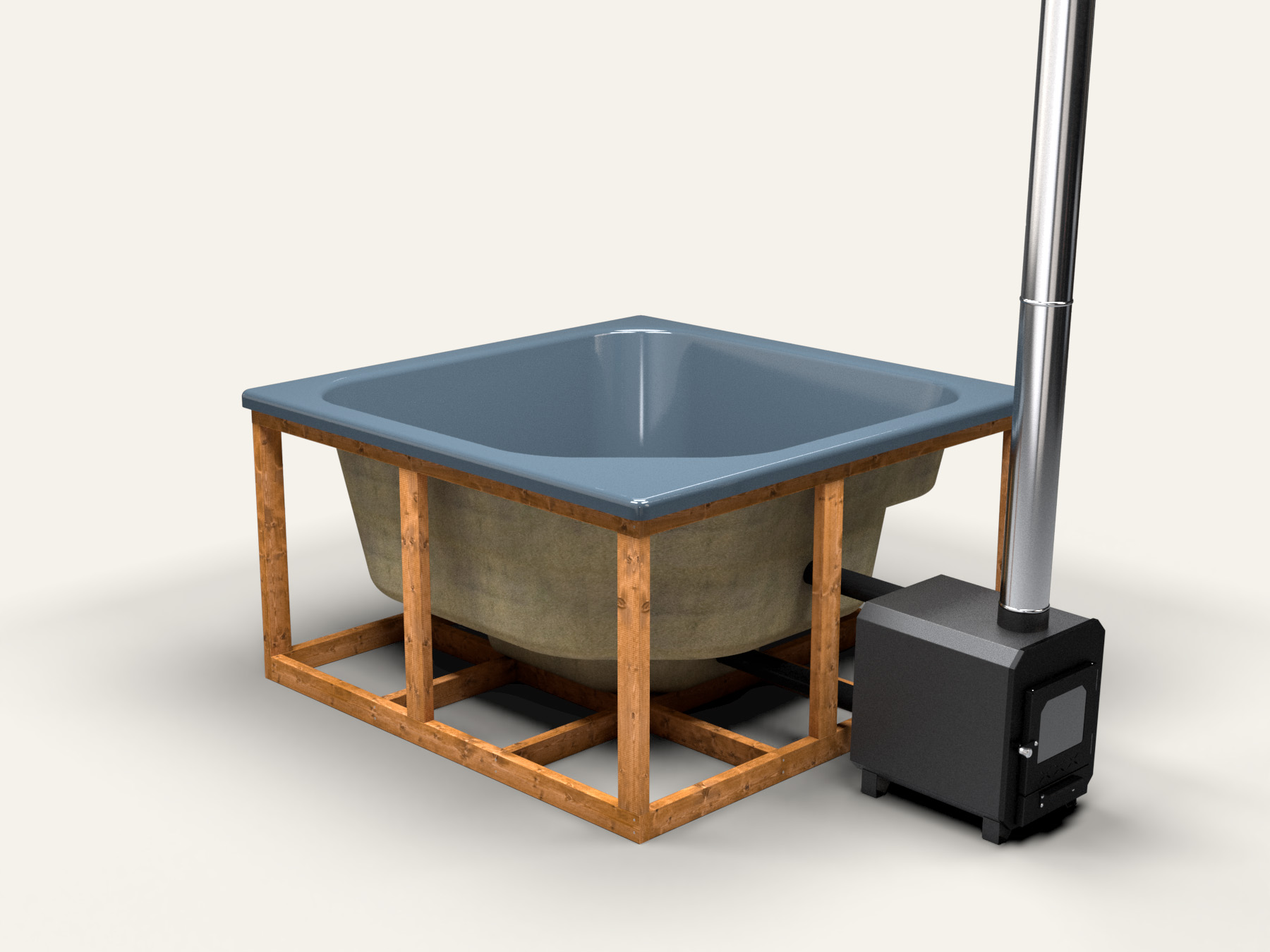 Terrassen-Whirlpool 205x205 cm
