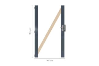Zauntor-Rahmen natur inkl. Schloß/Drücker/Türbänder für 90cm Füllung