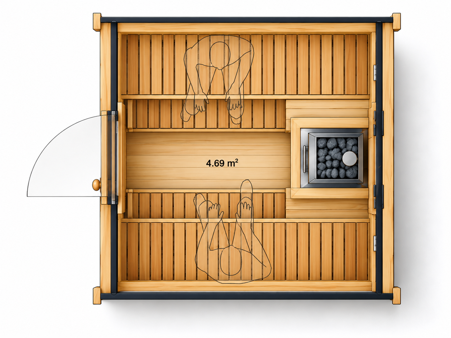 Sauna-Pod TOLVA 240x230 – Bild 3