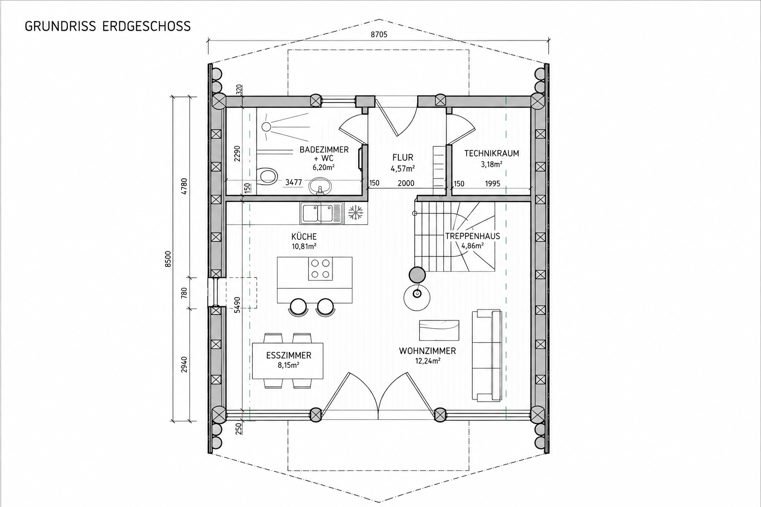 A-Haus Acko M 850x870 cm – Bild 4