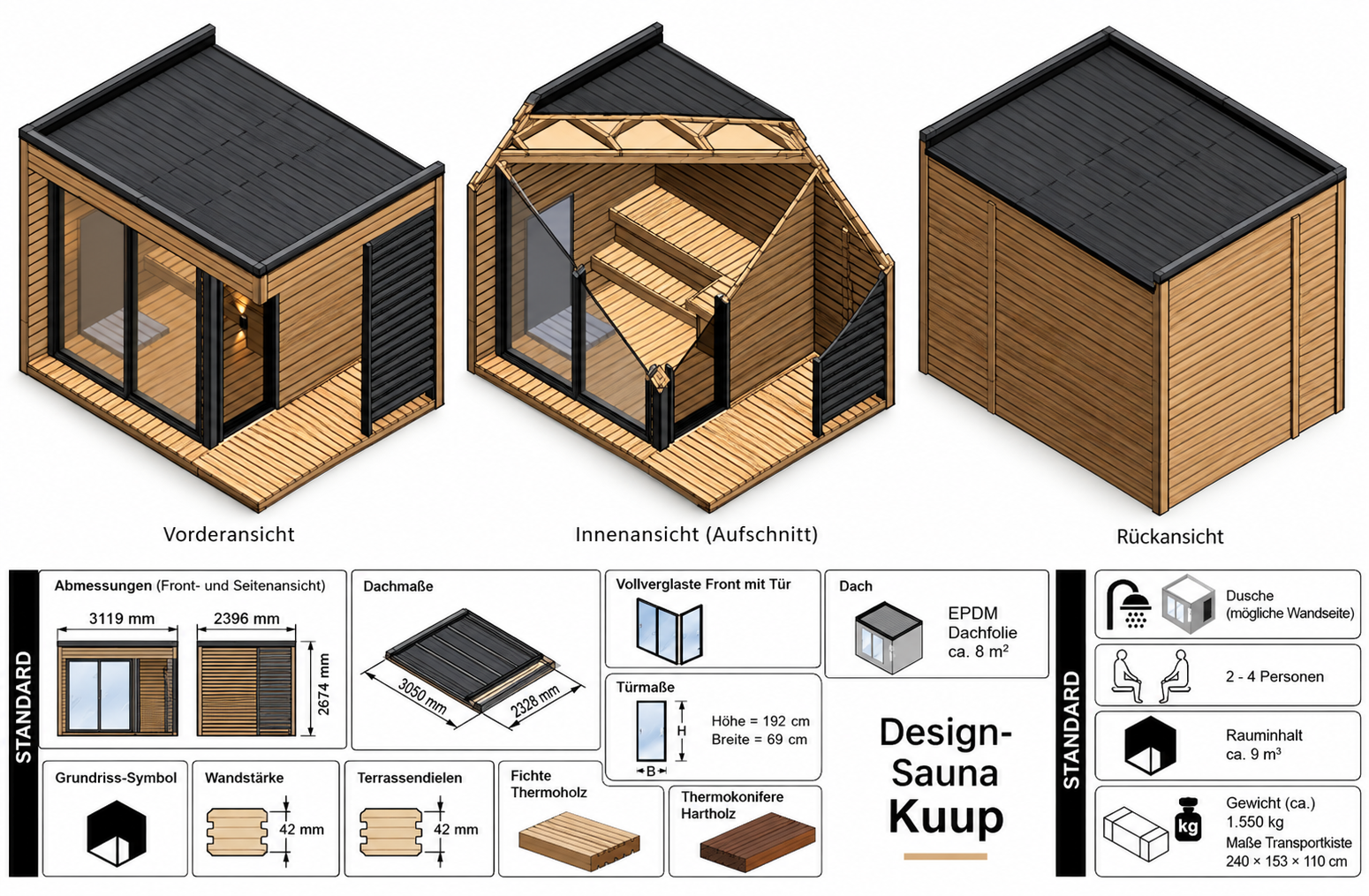 Design-Sauna Kuup | THERMOKIEFER – Bild 10