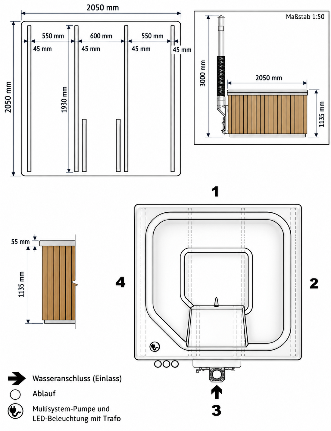 Quadro-Tub INT 205x205 cm – Bild 13